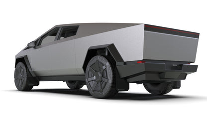 Rally Armor 24-25 Tesla Cybertruck Black UR Mud Flap Metallic Black Logo