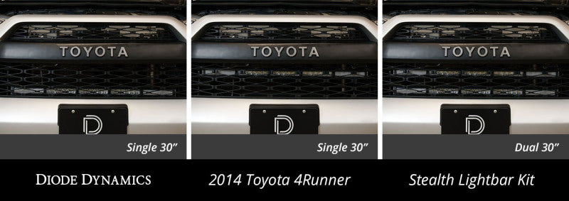 Diode Dynamics 14-19 Toyota 4Runner SS30 Dual Stealth Lightbar Kit - White Combo