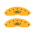 MGP 4 Caliper Covers Engraved Front & Rear Oval Logo/Ford Yellow Finish Black Char 2001 Ford F-150