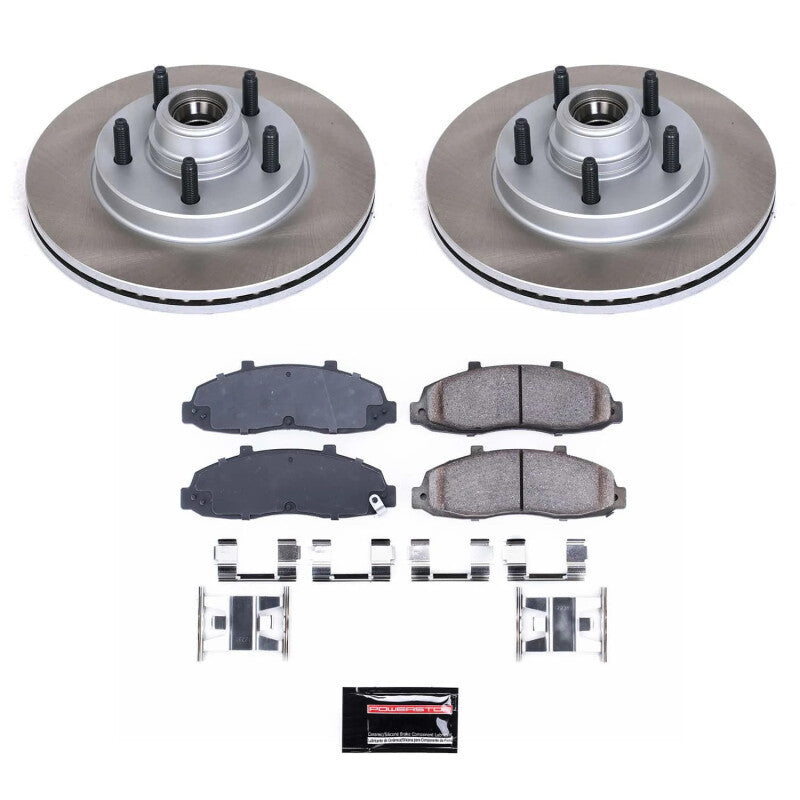 Power Stop 2002 Lincoln Blackwood Front Semi-Coated Rotor Kit