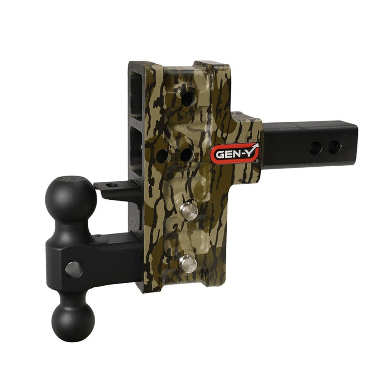 Gen-Y Mega Duty 2in Shank 5in Offset Drop 1.5K TW 10K Hitch w/GH-031 Dual-Ball/GH-032 - Mossy Oak