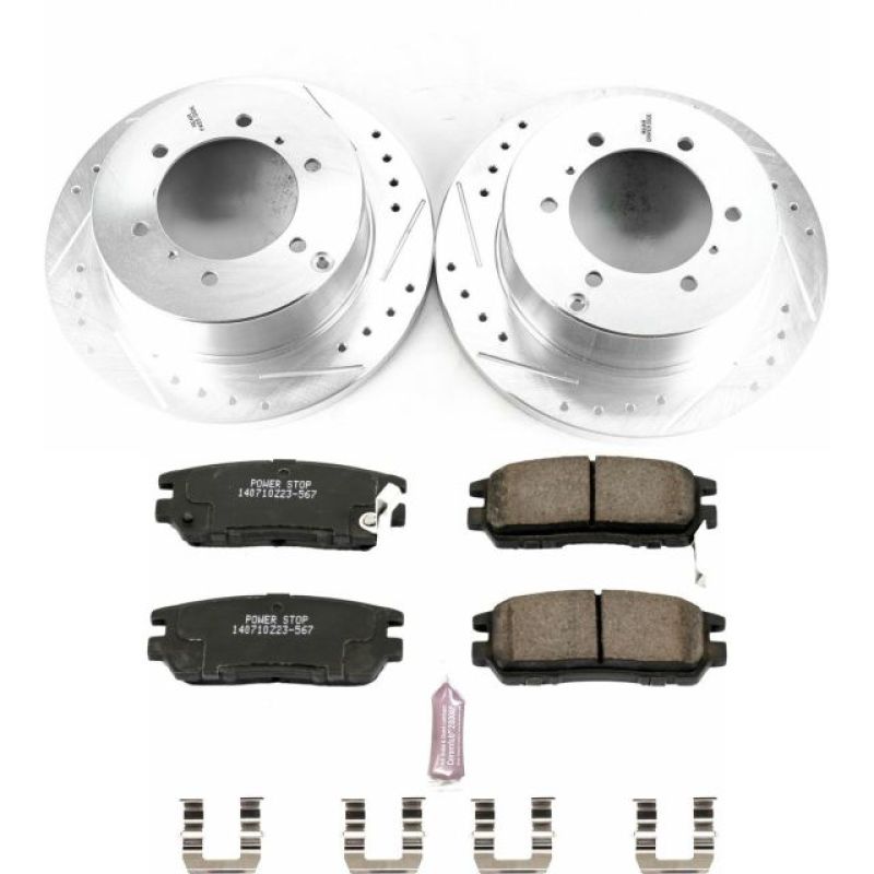 Power Stop 91-00 Mitsubishi Montero Rear Z23 Evolution Sport Brake Kit