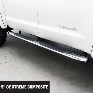 Go Rhino 5in OE Xtreme Composite SideSteps - Chrome - 87in