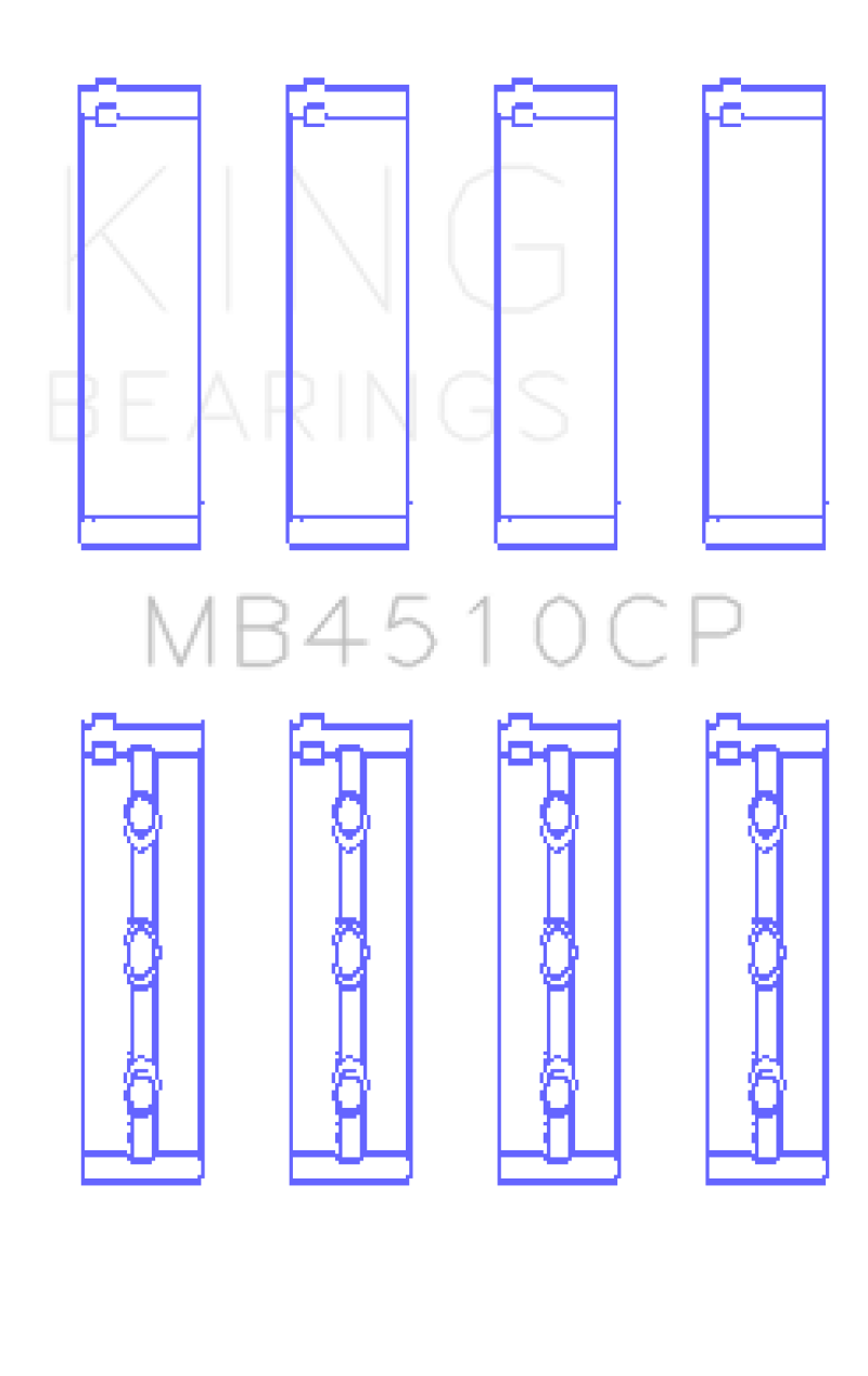 King Engine Bearings 2005-2012 Nissan VQ40DE 6 Cyl Performance Main Bearing Set - Size STD