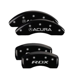 MGP 4 Caliper Covers Engraved Front Acura Rear TLX Black Finish Silver Char 2019 Acura RDX