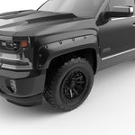 EGR 14+ Chev Silverado 6-8ft Bed Bolt-On Look Color Match Fender Flares - Set - Black