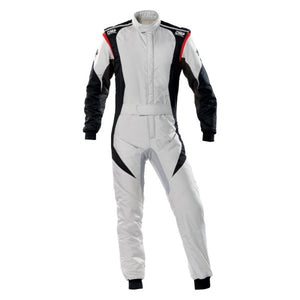 OMP First Evo Overall Silver/Black - Size 48 (Fia 8856-2018)