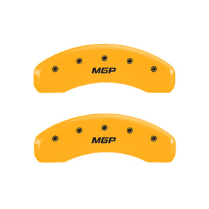 MGP 4 Caliper Covers Engraved Front & Rear MGP Yellow Finish Black Char 2011 Dodge Nitro