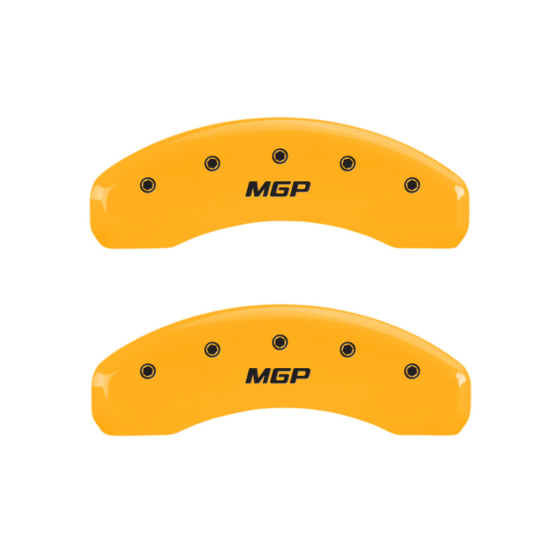 MGP 4 Caliper Covers Engraved Front & Rear MGP Yellow Finish Black Characters 2003 Ford F-150