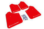 Rally Armor 02-07 Subaru WRX/STI/RS/2.5i (Wagons Req. Mod.) Red UR Mud Flap w/White Logo