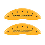 MGP 4 Caliper Covers Engraved Front & Rear Block/Challenger Yellow finish black ch