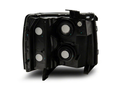 Raxiom 07-14 Chevrolet Silverado 1500 HD Axial OEM Rep Headlights- Chrome Housing- Smoked Lens