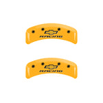 MGP 4 Caliper Covers Engraved F & R Chevy Racing Yellow Finish Black Char 1988 Chevrolet Corvette