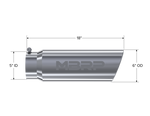 MBRP Universal Tip 6in OD Angled Rolled End 5in Inlet 18in Lgth T304 Exhaust