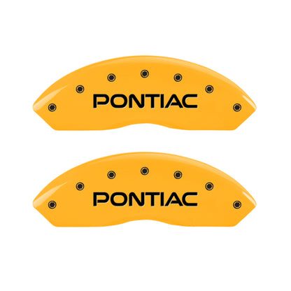 MGP 4 Caliper Covers Engraved Front Pontiac Rear Gxp Yellow Finish Black Char 2007 Pontiac Solstice