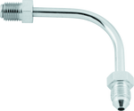 Twin Power Chrome Brake Fitting Male 3/8-24 Inverted Flare to AN-3 Male 90 Degree Adaptor Tube Long