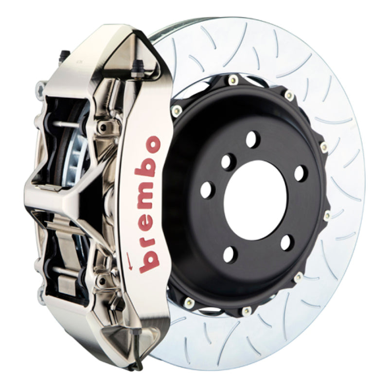 Brembo 08-16 R8 4.2/5.2 (CC Brake Eqpt) Rr GTR BBK 6Pis Billet 380x32 2pc Rtr Slot Type3-Nickel