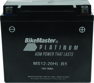 BikeMaster AGM Battery - MS12-20HL-BS