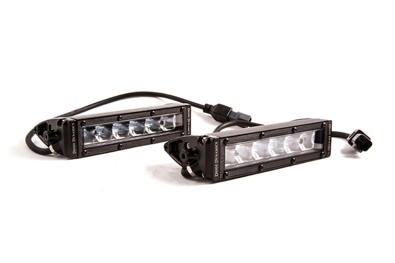 Diode Dynamics 6 In LED Light Bar Single Row Straight SS6 - White Driving Light Bar (Pair)