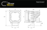 Diode Dynamics Stage Series C1 LED Pod - Yellow SAE Fog Standard ABL Each