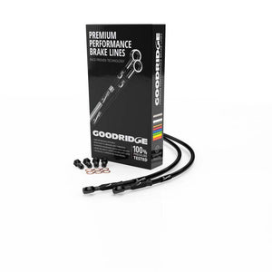 Goodridge 85-89 Yamaha FZR400 EXUP Import Race Black Brake Lines w/Black Fittings