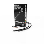 Goodridge 2013 Triumph Tiger 1050 (w/o ABS) Black Rear SS Brake Lines w/Black Fittings