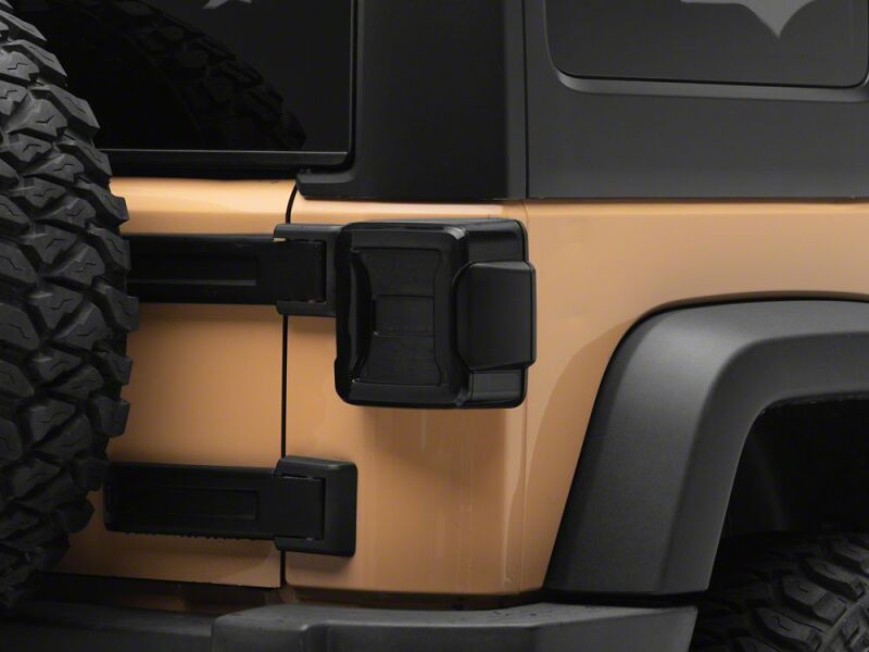 Raxiom 07-18 Jeep Wrangler JK Axial Series JL Style LED Tail Lights- Black Housing- Smoked Lens