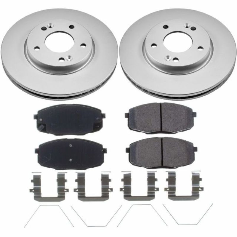 Power Stop 17-19 Kia Soul Front Z17 Evolution Geomet Coated Brake Kit