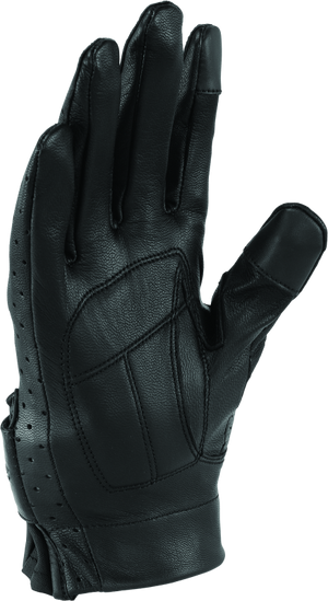 River Road Tucson Leather Perforated Gloves Black Womens - Small