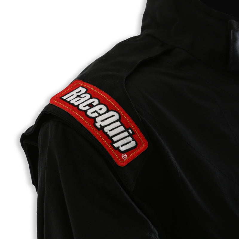 RaceQuip Black Chevron-1 Suit - SFI-1 Large
