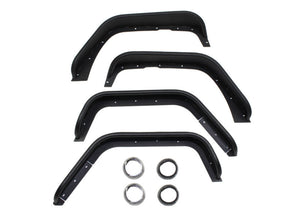 Fishbone Offroad 07-18 Jeep Wrangler Front/Rear Tube Fenders - Aluminum Blk Txtrd Pwdrcoat(Set Of 4)