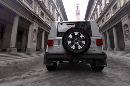 Rally Armor 18-25 Jeep JL Wrangler Black UR Mud Flap w/White Logo
