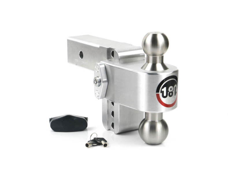 Weigh Safe 180 Hitch 4in Drop Hitch & 2.5in Shank (10K/18.5K GTWR) - Aluminum