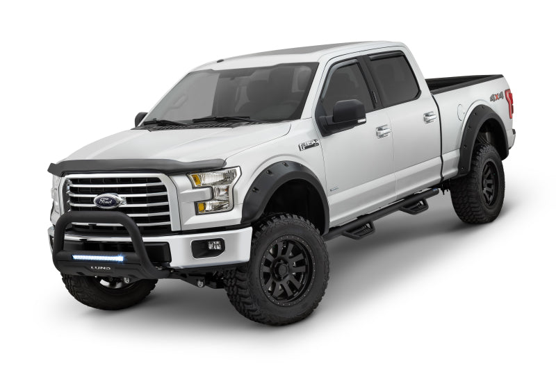 Lund 09-14 Ford F-150 (Ex Raptor) RX-Rivet Style Textured Elite Series Fender Flares - Black (4 Pc.)