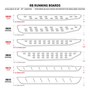 Go Rhino RB30 Running Boards 68in. - Bedliner Coating (Boards ONLY/Req. Mounting Brackets)