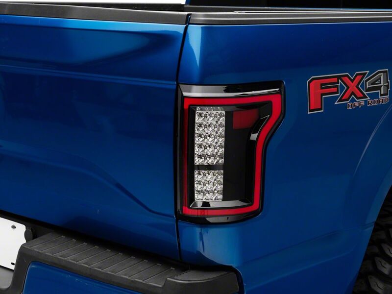 Raxiom 15-17 Ford F-150 LED Tail Lights- Black Housing- Clear Lens