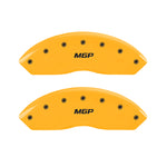 MGP 4 Caliper Covers Engraved Front & Rear MGP Yellow finish black ch