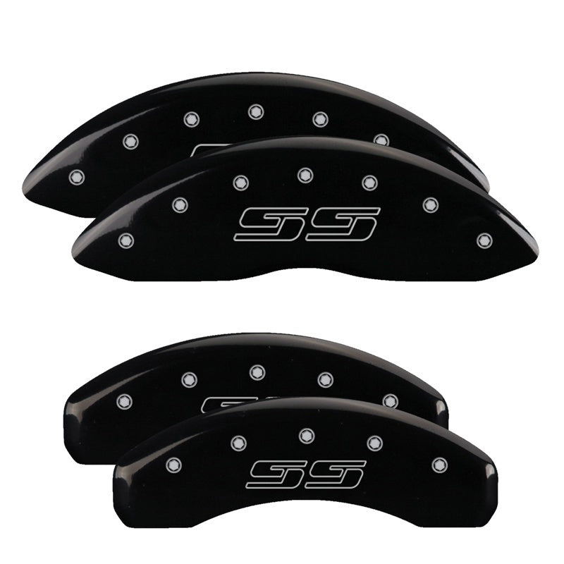 MGP Front set 2 Caliper Covers Engraved Front Cruze Yellow finish black ch