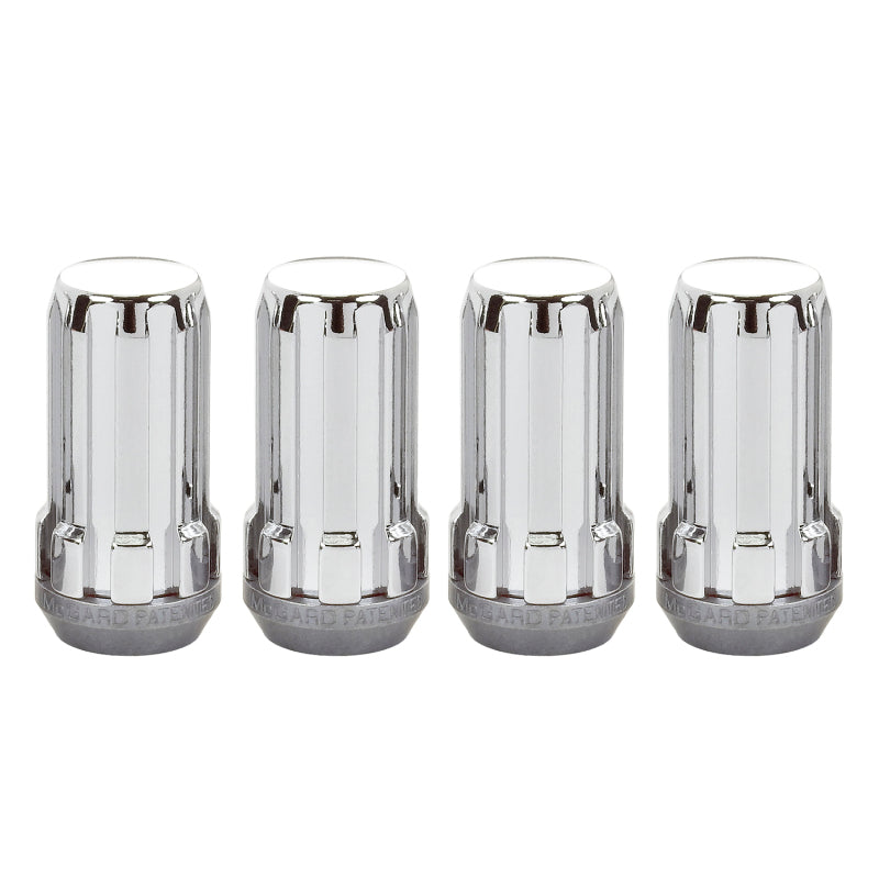 McGard SplineDrive Lug Nut (Cone Seat) 1/2-20 / 1.60in. Length (4-Pack) - Chrome (Req. Tool)