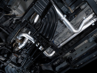 AWE Tuning 2025+ RAM 1500 RHO 3.0 I6 TT 0FG Dual Rear Exit Cat-Back Exhaust - Diamond Black Tips
