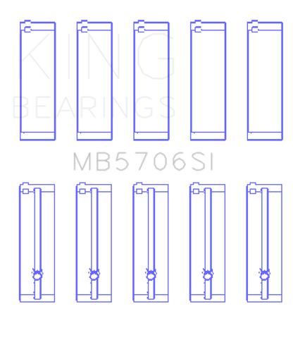 King Engine Bearings Hyundai i30 G4FC (Size +0.25mm) Main Bearing Set