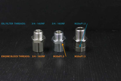 GReddy O/C ADAPTER TYPE-E ENG: 3/4-16UNF FILT: 3/4-16UNF 12AN