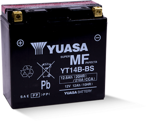 Yuasa YT14B-BS Maintenance Free 12 Volt AGM Battery (Bottle Supplied)