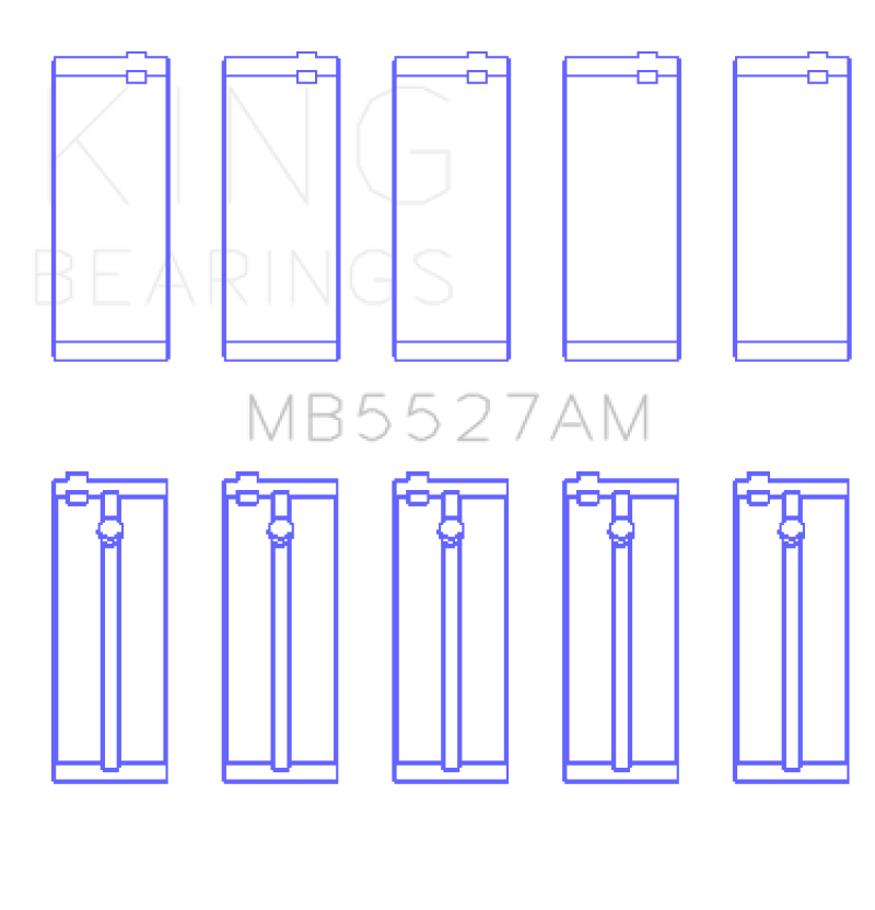 King Engine Bearings Toyota 2A/3A/4A Crankshaft Main Bearing Set