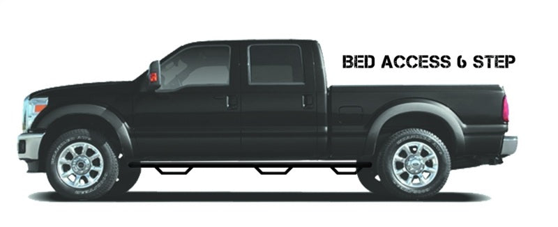 N-Fab Nerf Step 02-08 Dodge Ram 1500/2500/3500 Quad Cab 8ft Bed - Tex. Black - Bed Access - 3in