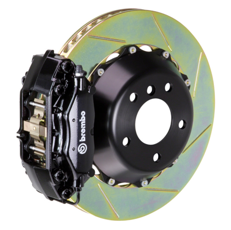 Brembo 05-08 7-Series (After 3/5 Prod) Rear GT BBK 4 Pist Cast 345x28 2pc Rotor Slotted Type1-Black