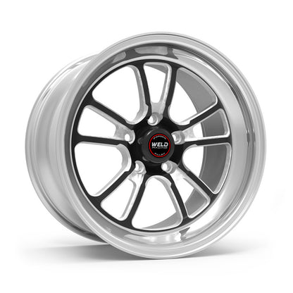 Weld S70 RT-S 17x10in / 5x120 BP / 7.2in. BS - Black Center - Polished Shell Wheel