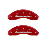 MGP 4 Caliper Covers Engraved Front & Rear Impala Red finish silver ch