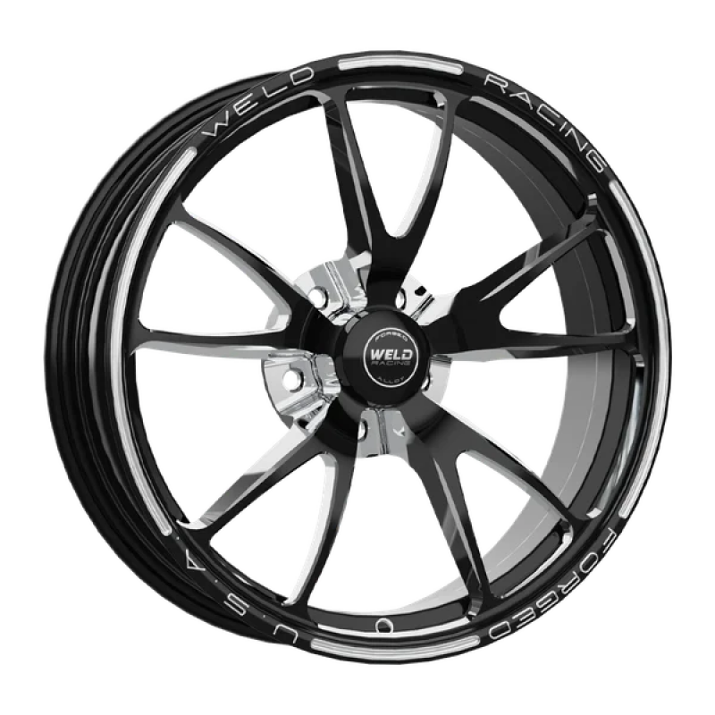 Weld Full Throttle 1-Piece 15x3.5 / Strange Spindle / 1.75in BS Gloss Black Milled Wheel - Non-BL
