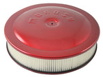 Moroso Racing Air Cleaner - 14in x 3in Filter - Aluminum - Red Powder Coat